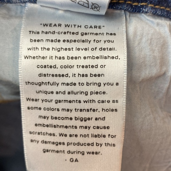 GOOD AMERICAN Good Vintage High Rise Straight Leg Jeans Indigo043 Distressed 15 - Picture 9 of 13